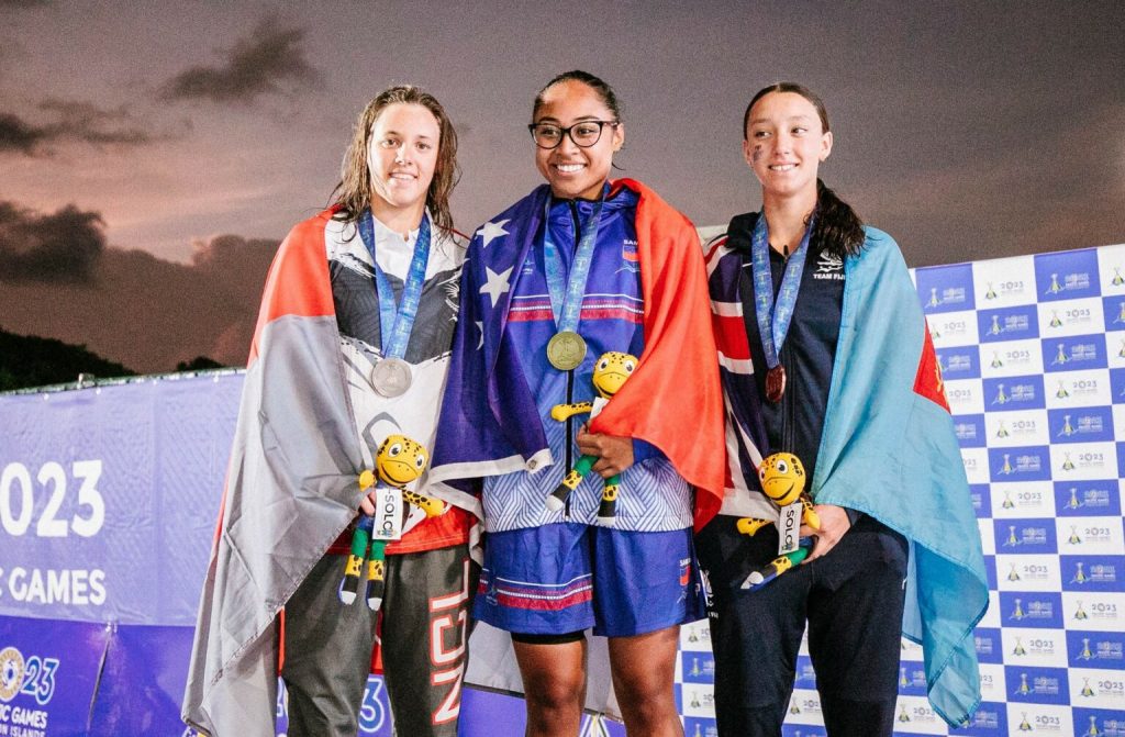 More shocks at swimming as Fiji and Samoa celebrate