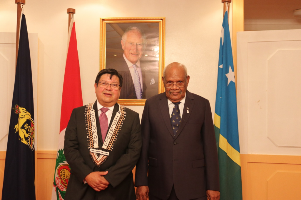 Ambassador of the Republic of Peru Presents Credentials to Acting Governor General